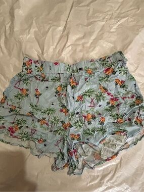 Rue21 Light Blue Pineapple & Palm Print High Waist Shorts Size 1X